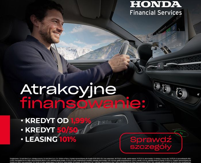 Atrakcyjne finansowanie Honda w Grupie Gezet! Kredyt od 1,99%, kredyt 50/50 i leasing 101%!