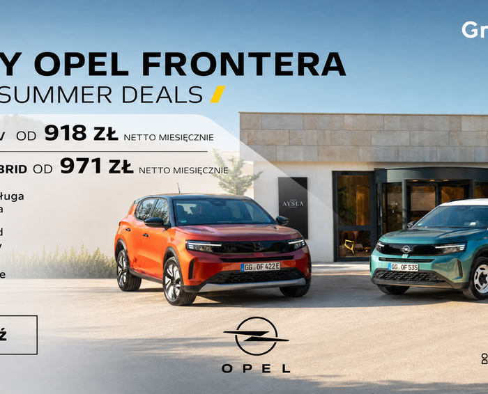 Nowy Opel Frontera w ofercie Leasys - elektryk od 918 zł netto, hybryda od 971 zł netto miesięcznie