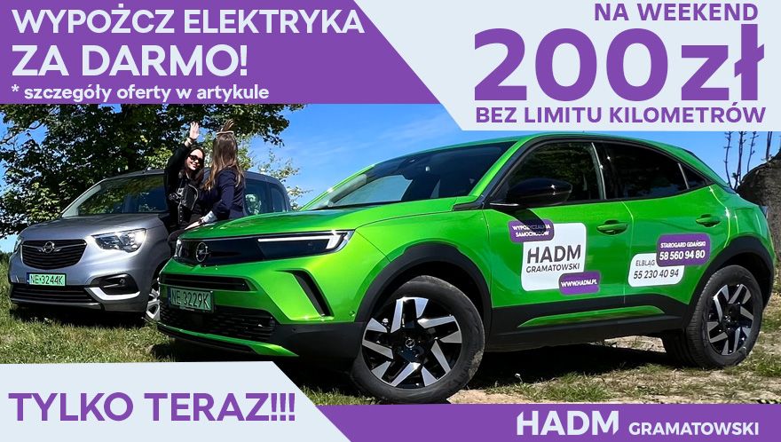 Wynajmij elektryka na weekend lub zgarnij go za darmo! 