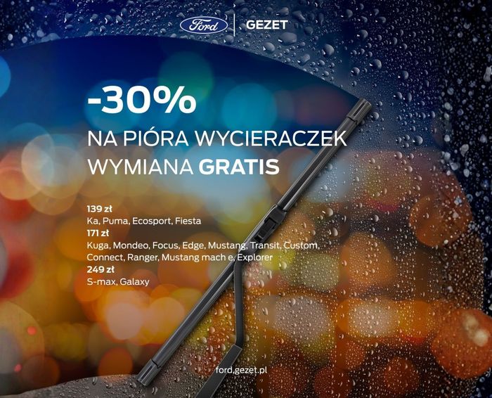 Jesień za kierownicą? Zadbaj o widoczność i bezpieczeństwo w autoryzowanych serwisach Ford Gezet