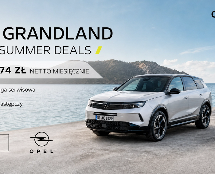 Opel Grandland z ratą od 1 074 zł netto/miesięcznie w ofercie LEASYS!
