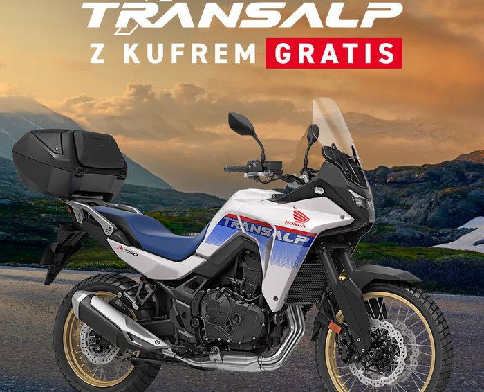 Honda XL750 Transalp z kufrem gratis - jeszcze więcej możliwości na każdą wyprawę!