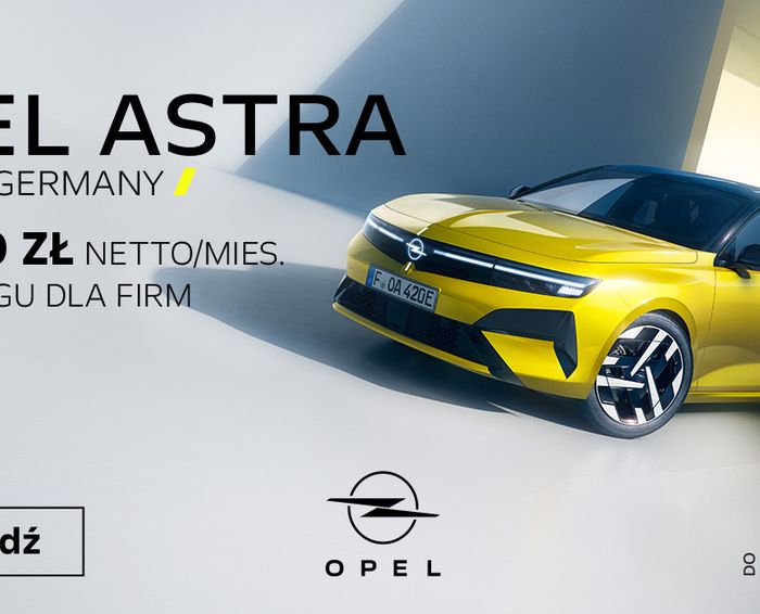 Opel Astra z ratą od 1 432 zł netto miesięcznie w ofercie Leasys