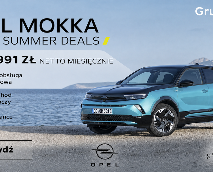 Opel Mokka z ratą od 991 zł netto miesięcznie w ofercie LEASYS!
