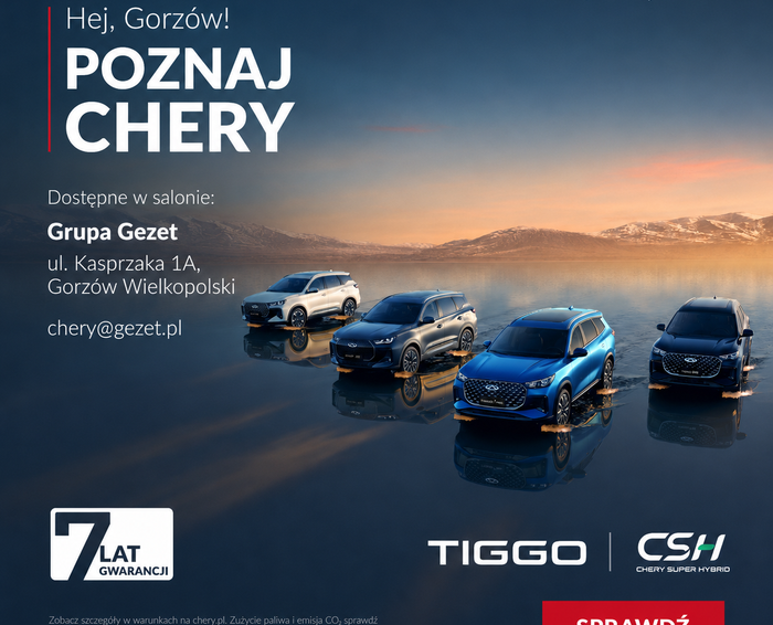 CHERY dołącza do Grupy Gezet! Nowa marka w Gorzowie Wielkopolskim!