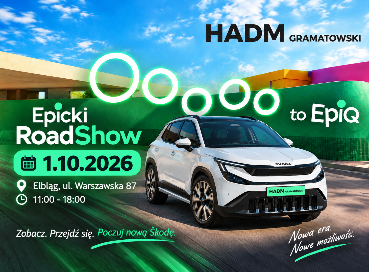 Škoda Epiq po raz pierwszy w Elblągu! Epiq Roadshow już 1 października