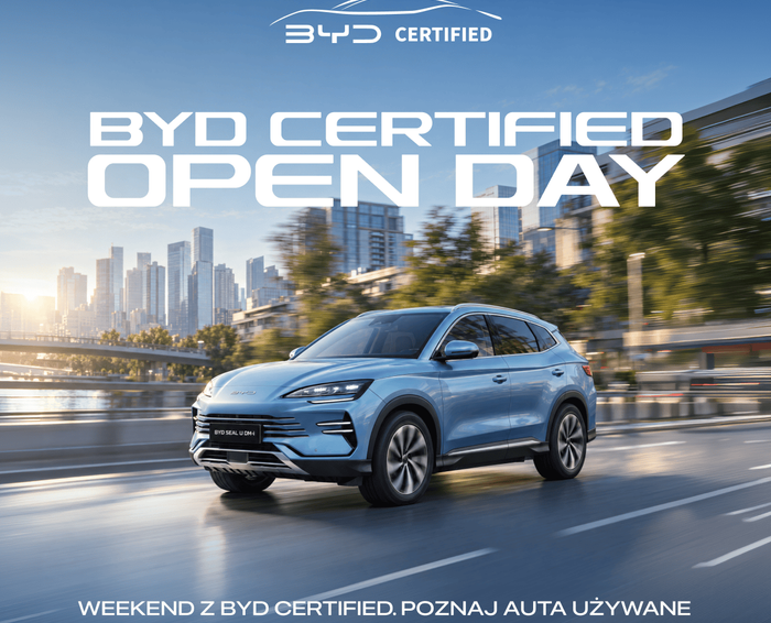 BYD Certified Open Day 20-21 listopada! Poznaj sprawdzone samochody używane BYD w Grupie Gezet!
