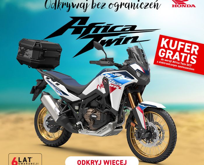 Honda Africa Twin DCT w promocji - rabat do 10,5% i kufer górny gratis!